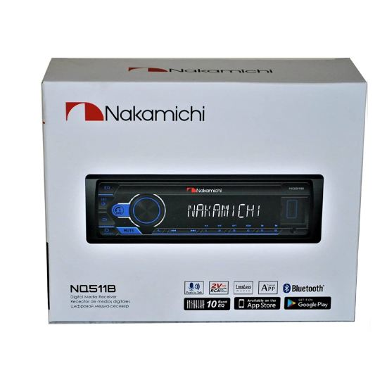 Nakamichi Cassette Receiver Single Din USB with AM / FM Radio Function, Bluetooth, AUX-IN