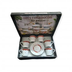 طقم قهوة من السيراميك عالي الجودة الوان كثيرة - 6 فنجان