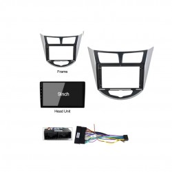 9 inch screen and frame for Hyundai RB plug to plug