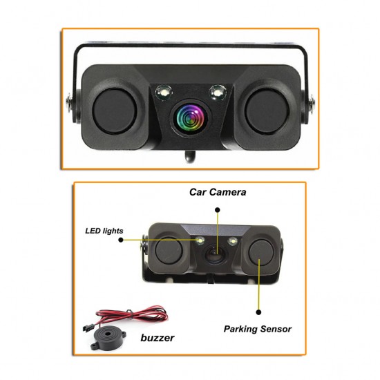 Car rear parking camera equipped with a sensor system