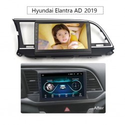 شاشة سيارة تعمل باللمس 9 بوصة بتقنية FHD عالية الدقة بالكامل، لسيارة هيونداي النترا AD 2019