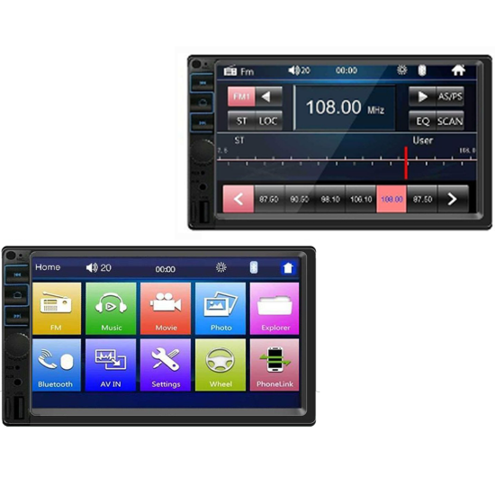 Touch 7-inch car cassette player, flash drive, Bluetooth and remote