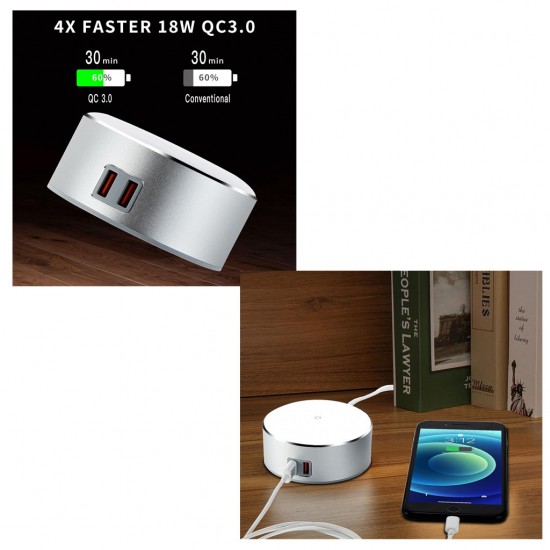 Bedside lamp and two fast charging ports