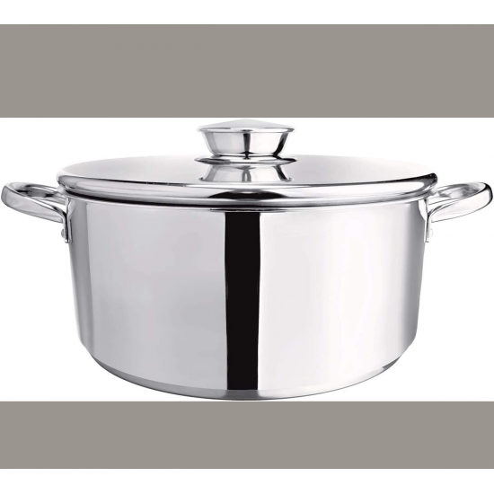 High-quality painted pot with a stainless steel handle 28 cm - silver High-quality painted pot with a stainless steel handle 28 cm - silver