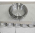 A set of 5-piece aluminum oven trays