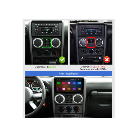 Android screen for Jeep Wrangler 2008-2010