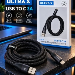 ULTRA X C3-CU USB-A to USB-C Cable - 3A Fast Charging - 1.2M Braided