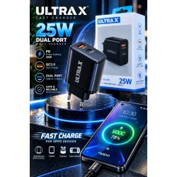 رأس شاحن جداري سريع ULTRA X R3-P45 - 45 وات - منفذ Type-C - تقنية PD