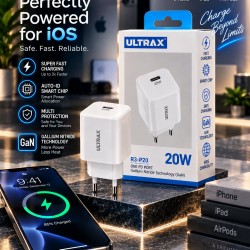 ULTRA X 20W PD Fast Wall Charger - USB-C Port - GaN Technology