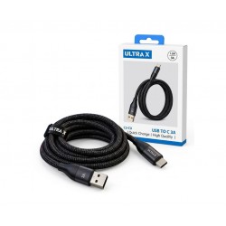 كابل شحن ULTRA X C3-CU - USB-A to USB-C - شحن سريع 3A - طول 1.2 متر