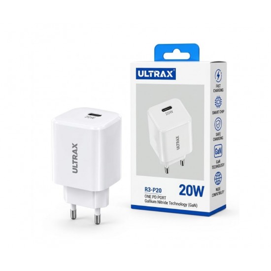 شاحن ULTRA X 20W PD بمنفذ USB-C وتقنية GaN - pmsouq