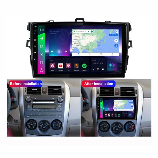 Android touch screen for Toyota Corolla 2006 - 2012, 2 GB RAM, 32 GB internal memory